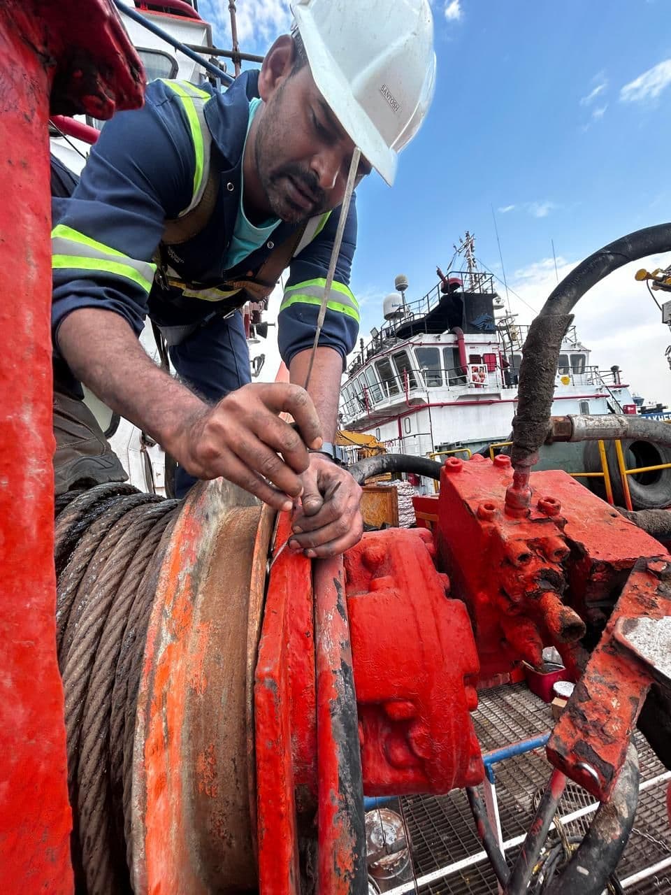 lifeboat inspection illustration dark
